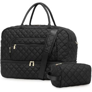 Unique Bargains - 50L Large Travel Duffle Bag for Women Weekender Overnight Bag W/Shoe Compartment+Wet Pocket+Toiletry Bag TSA Approved - Black Unique Bargains - 50L Large Travel Duffle Bag for Women Weekender Overnight Bag W/Shoe Compartment+Wet Pocket+Toiletry Bag TSA Approved - Black