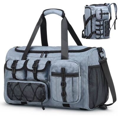 Unique Bargains - Gym Bag for Men Women 40L Sport Duffel Bag Anti-Theft Overnight Backpack W/Shoe Compartment for Fitness Travel - Blue Unique Bargains - Gym Bag for Men Women 40L Sport Duffel Bag Anti-Theft Overnight Backpack W/Shoe Compartment for Fitness Travel - Blue
