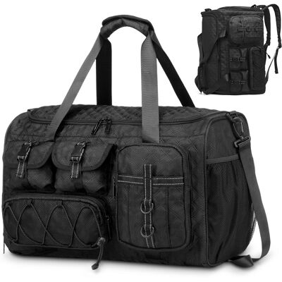 Unique Bargains - Gym Bag for Men Women 40L Sport Duffel Bag Anti-Theft Overnight Backpack W/Shoe Compartment for Fitness Travel - Black Unique Bargains - Gym Bag for Men Women 40L Sport Duffel Bag Anti-Theft Overnight Backpack W/Shoe Compartment for Fitness Travel - Black