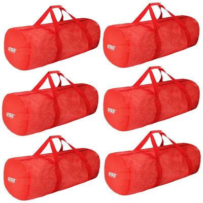 GSE Games & Sports Expert - Large Mesh Sports Equipment Duffel Bag, Scuba Bag with Zipper for Diving Equipment,Gym Gear(,6 Pack) - Red GSE Games & Sports Expert - Large Mesh Sports Equipment Duffel Bag, Scuba Bag with Zipper for Diving Equipment,Gym Gear(,6 Pack) - Red
