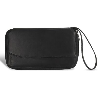 Champs - Onyx Collection Leather Multi Passport Case - Black Champs - Onyx Collection Leather Multi Passport Case - Black