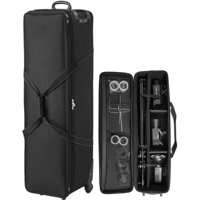 VEVOR - Studio Equipment Trolley Case, 51.57 x 14.37 x 14.96 in / 131 x 36.5 x 38 cm, Rolling Camera Bag - Black VEVOR - Studio Equipment Trolley Case, 51.57 x 14.37 x 14.96 in / 131 x 36.5 x 38 cm, Rolling Camera Bag - Black