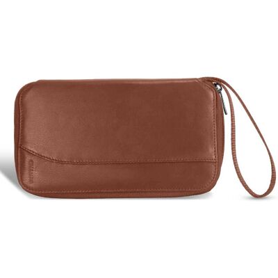 Champs - Onyx Collection Leather Multi Passport Case - Brown Champs - Onyx Collection Leather Multi Passport Case - Brown