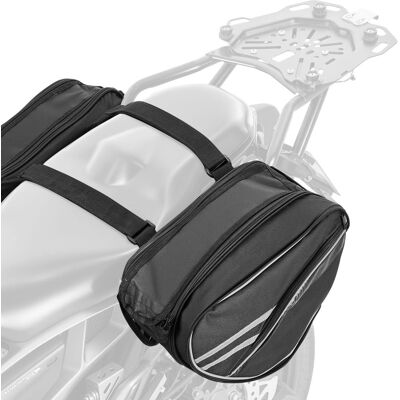 VEVOR - Motorcycle Saddlebag, 30 L (15 L x 2) Large Capacity Side Saddle Bag with Waterproof Rain Cover and Straps - Black VEVOR - Motorcycle Saddlebag, 30 L (15 L x 2) Large Capacity Side Saddle Bag with Waterproof Rain Cover and Straps - Black