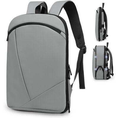 Unique Bargains - Slim Expandable TSA Business Bag for Men, 16" Laptop Compartment, 15L-25L, Lightweight Work Office - Gray Unique Bargains - Slim Expandable TSA Business Bag for Men, 16" Laptop Compartment, 15L-25L, Lightweight Work Office - Gray