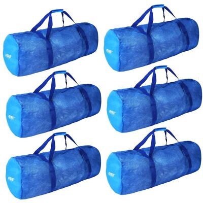 GSE Games & Sports Expert - Large Mesh Sports Equipment Duffel Bag, Scuba Bag with Zipper for Diving Equipment,Gym Gear(,6 Pack) - Blue GSE Games & Sports Expert - Large Mesh Sports Equipment Duffel Bag, Scuba Bag with Zipper for Diving Equipment,Gym Gear(,6 Pack) - Blue