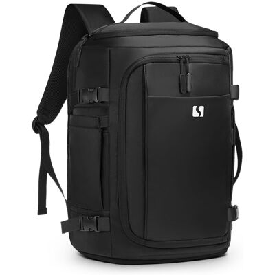 Unique Bargains - 35L Travel Backpack, 17" Laptop, USB-C Port, Expandable Carry-On, TSA Flight Approved Water-Resistant - Black Unique Bargains - 35L Travel Backpack, 17" Laptop, USB-C Port, Expandable Carry-On, TSA Flight Approved Water-Resistant - Black
