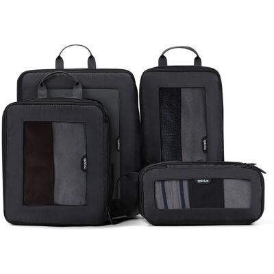 Epicka - TripCozy Compression Packing Cubes Durable Travel organizer Bags with Mesh Top for Carry on - Dark Grey-4 Set Epicka - TripCozy Compression Packing Cubes Durable Travel organizer Bags with Mesh Top for Carry on - Dark Grey-4 Set