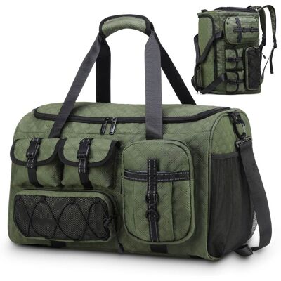 Unique Bargains - Gym Bag for Men Women 40L Sport Duffel Bag Anti-Theft Overnight Backpack W/Shoe Compartment for Fitness Travel - Dark Green Unique Bargains - Gym Bag for Men Women 40L Sport Duffel Bag Anti-Theft Overnight Backpack W/Shoe Compartment for Fitness Travel - Dark Green