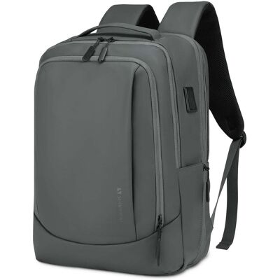 Unique Bargains - 35L Expandable Travel Backpack, 17" Laptop, USB-C Charging, TSA Approved Carry On Business Bag - Gray Unique Bargains - 35L Expandable Travel Backpack, 17" Laptop, USB-C Charging, TSA Approved Carry On Business Bag - Gray