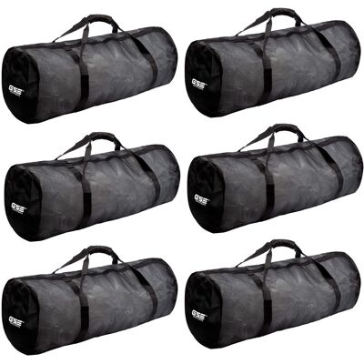 GSE Games & Sports Expert - Large Mesh Sports Equipment Duffel Bag, Scuba Bag with Zipper for Diving Equipment,Gym Gear(,6 Pack) - Black GSE Games & Sports Expert - Large Mesh Sports Equipment Duffel Bag, Scuba Bag with Zipper for Diving Equipment,Gym Gear(,6 Pack) - Black