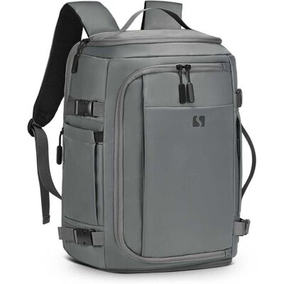 Unique Bargains - 35L Travel Backpack 17" Laptop Backpack W/USB-C Port Expandable Carry-On Bag TSA Flight Approved Water-Resistant - Gray Unique Bargains - 35L Travel Backpack 17" Laptop Backpack W/USB-C Port Expandable Carry-On Bag TSA Flight Approved Water-Resistant - Gray
