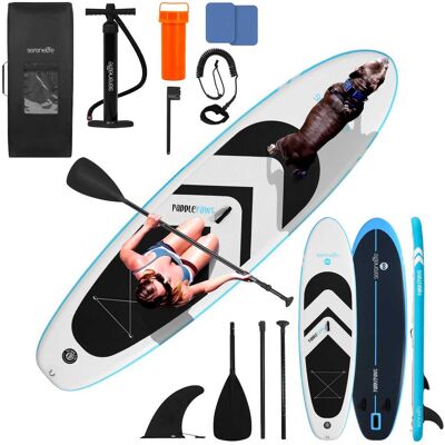 SereneLife - 11’6” Inflatable SUP - Pet-Friendly Stand-Up Paddleboard for Adults and Pet Ride Alongs - Black SereneLife - 11’6” Inflatable SUP - Pet-Friendly Stand-Up Paddleboard for Adults and Pet Ride Alongs - Black