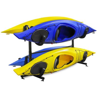 RaxGo - Freestanding 4 Kayak Rack, Heavy Duty Kayak Stand for Indoor, Outdoor, Garage, Shed, or Dock - Multi RaxGo - Freestanding 4 Kayak Rack, Heavy Duty Kayak Stand for Indoor, Outdoor, Garage, Shed, or Dock - Multi