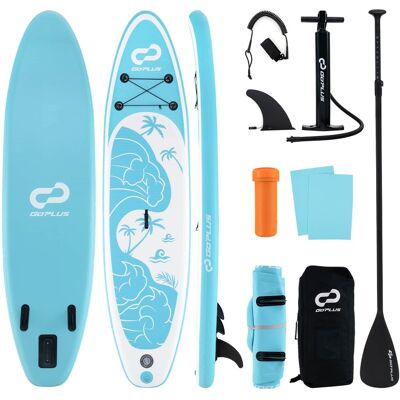 Costway - 11' Inflatable SUP Board, Portable Paddle Board with 5D rings Stand Up Paddle Board for Youth & Adult - Turquoise Costway - 11' Inflatable SUP Board, Portable Paddle Board with 5D rings Stand Up Paddle Board for Youth & Adult - Turquoise