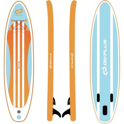 Costway - 10' Inflatable SUP Board, Portable Paddle Board with 5D rings Stand Up Paddle Board for Youth & Adult - Orange + White Costway - 10' Inflatable SUP Board, Portable Paddle Board with 5D rings Stand Up Paddle Board for Youth & Adult - Orange + White