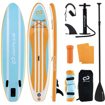 Costway - 11' Inflatable SUP Board, Portable Paddle Board with 5D rings Stand Up Paddle Board for Youth & Adult - Orange Costway - 11' Inflatable SUP Board, Portable Paddle Board with 5D rings Stand Up Paddle Board for Youth & Adult - Orange
