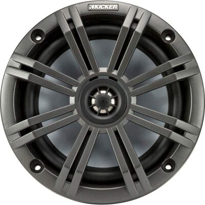 Kicker - KM Series 6-1/2" 2-Way Car Speakers with Polypropylene Cones (Pair) - Charcoal And White Kicker - KM Series 6-1/2" 2-Way Car Speakers with Polypropylene Cones (Pair) - Charcoal And White