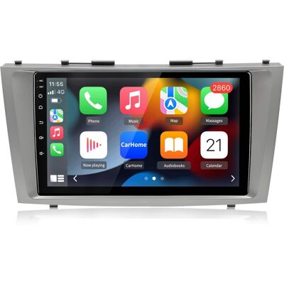 Junsun - For Toyota Camry 6 2006-2011 9" Android 15 carplay 8 Core 4+64GB Car Stereo Radio GPS Navi RDS WIFI SWC FM Bluetooth - Silver Junsun - For Toyota Camry 6 2006-2011 9" Android 15 carplay 8 Core 4+64GB Car Stereo Radio GPS Navi RDS WIFI SWC FM Bluetooth - Silver