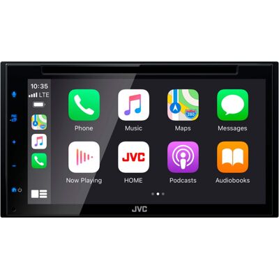 JVC - 6.8" - AndroidAuto/Carplay Built-In Bluetooth - In Dash CD/DVD/DM Receiver - Black JVC - 6.8" - AndroidAuto/Carplay Built-In Bluetooth - In Dash CD/DVD/DM Receiver - Black