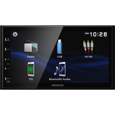 Kenwood - DMX129BT 6.8" Bluetooth Digital Media (DM) Receiver with rear camera input, USB mirroring for Android - Black Kenwood - DMX129BT 6.8" Bluetooth Digital Media (DM) Receiver with rear camera input, USB mirroring for Android - Black