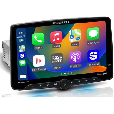 Audio - BOSS Elite Single-DIN Car Stereo Wireless Apple CarPlay Android Auto, 10.1-Inch Floating Touchscreen, Sirius XM-Ready - Black Audio - BOSS Elite Single-DIN Car Stereo Wireless Apple CarPlay Android Auto, 10.1-Inch Floating Touchscreen, Sirius XM-Ready - Black