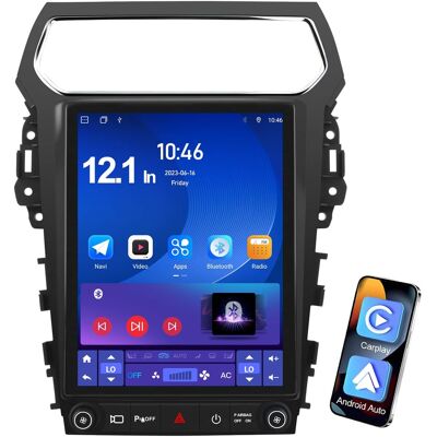Junsun - For Ford Explorer 2011-2019 12.1" Android 14 4+64GB 4G carplay Car Stereo Radio GPS Navi WIFI RDS SWC FM BT - Black Junsun - For Ford Explorer 2011-2019 12.1" Android 14 4+64GB 4G carplay Car Stereo Radio GPS Navi WIFI RDS SWC FM BT - Black