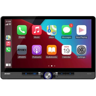 Jensen - 11.6" Single/Double DIN Car Stereo Wireless CarPlay & Android Auto SiriusXM Ready Maestro Compatible - Black Jensen - 11.6" Single/Double DIN Car Stereo Wireless CarPlay & Android Auto SiriusXM Ready Maestro Compatible - Black