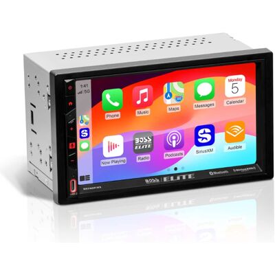 Audio - BOSS Elite Double-DIN Car Stereo Wireless Apple CarPlay Android Auto, 7-Inch Touchscreen, SiriusXM-Ready, Bluetooth, DSP - Black Audio - BOSS Elite Double-DIN Car Stereo Wireless Apple CarPlay Android Auto, 7-Inch Touchscreen, SiriusXM-Ready, Bluetooth, DSP - Black