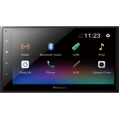 Pioneer - 6.8" Bluetooth® Digital Media (DM) Receiver - Black Pioneer - 6.8" Bluetooth® Digital Media (DM) Receiver - Black