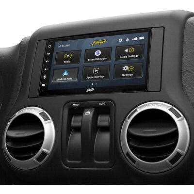 Stinger - 6.8" Android Auto/Apple CarPlay Bluetooth Digital Media Receiver for 2007-2018 Jeep Wrangler JK Vehicles - Black Stinger - 6.8" Android Auto/Apple CarPlay Bluetooth Digital Media Receiver for 2007-2018 Jeep Wrangler JK Vehicles - Black