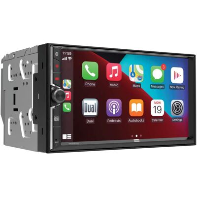 Dual - 7" Double DIN Touchscreen Car Stereo Wired & Wireless Apple CarPlay & Android Auto Bluetooth Backup Camera Input - Black Dual - 7" Double DIN Touchscreen Car Stereo Wired & Wireless Apple CarPlay & Android Auto Bluetooth Backup Camera Input - Black