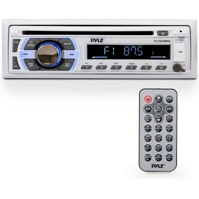 PylePro - Pyle PLCD43MRB Marine Single DIN Bluetooth In-Dash Detachable Face Stereo Receiver PylePro - Pyle PLCD43MRB Marine Single DIN Bluetooth In-Dash Detachable Face Stereo Receiver