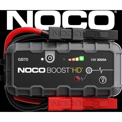 NOCO - Boost GB70: 2000A UltraSafe Jump Starter – 12V Portable Lithium Battery Booster Pack – 8.0L Gas & 6.0L Diesel NOCO - Boost GB70: 2000A UltraSafe Jump Starter – 12V Portable Lithium Battery Booster Pack – 8.0L Gas & 6.0L Diesel