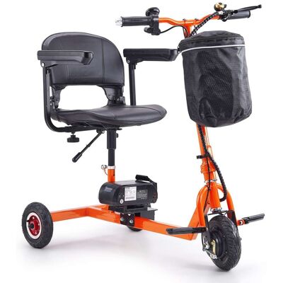 VEVOR - Foldable 3 Wheel Mobility Scooter for Seniors, Portable Electric Powered Mobility Scooter with 12 Mile Long Range - Black;Orange VEVOR - Foldable 3 Wheel Mobility Scooter for Seniors, Portable Electric Powered Mobility Scooter with 12 Mile Long Range - Black;Orange