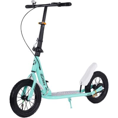 Topteng - 12" Air Tire Foldable Commuter Kick Scooter for Adults & Teens-Shock-Absorbing, 220lbs Capacity,Dual Hand Brakes - Green Topteng - 12" Air Tire Foldable Commuter Kick Scooter for Adults & Teens-Shock-Absorbing, 220lbs Capacity,Dual Hand Brakes - Green