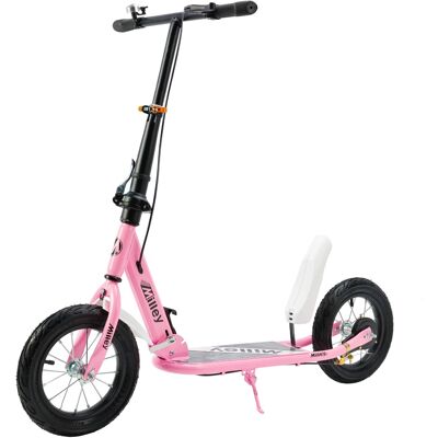 Topteng - 12" Air Tire Foldable Commuter Kick Scooter for Adults & Teens-Shock-Absorbing, 220lbs Capacity,Dual Hand Brakes - Pink Topteng - 12" Air Tire Foldable Commuter Kick Scooter for Adults & Teens-Shock-Absorbing, 220lbs Capacity,Dual Hand Brakes - Pink