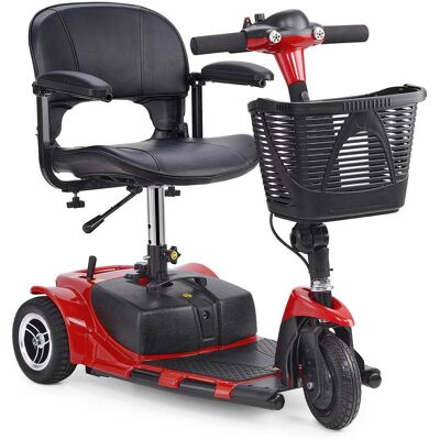 VEVOR - 3 Wheel Folding Mobility Scooter for Adults & Seniors, Heavy-Duty Electric Powered Mobility Scooter & 12 Mile Long Range - Black;Red VEVOR - 3 Wheel Folding Mobility Scooter for Adults & Seniors, Heavy-Duty Electric Powered Mobility Scooter & 12 Mile Long Range - Black;Red