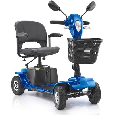 VEVOR - Heavy-Duty 4 Wheel Mobility Scooter for Adults & Seniors - Folding Electric Powered Mobility Scooter, 12 Mile Long Range - Black;Blue VEVOR - Heavy-Duty 4 Wheel Mobility Scooter for Adults & Seniors - Folding Electric Powered Mobility Scooter, 12 Mile Long Range - Black;Blue