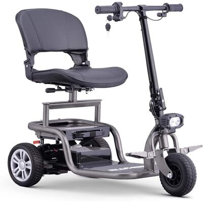 Hover Heart - 3-Wheel Mobility Scooter for Adults and Seniors with Detachable Battery, Swivel Seat and Foldable Handlebar - Gray Hover Heart - 3-Wheel Mobility Scooter for Adults and Seniors with Detachable Battery, Swivel Seat and Foldable Handlebar - Gray