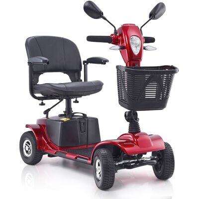 VEVOR - Heavy-Duty 4 Wheel Mobility Scooter for Adults & Seniors - Folding Electric Powered Mobility Scooter, 12 Mile Long Range - Black;Red VEVOR - Heavy-Duty 4 Wheel Mobility Scooter for Adults & Seniors - Folding Electric Powered Mobility Scooter, 12 Mile Long Range - Black;Red