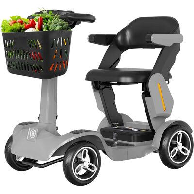 REYWMER - Heavy Duty 4 Wheel Mobility Scooter for Adults & Seniors, Folding Electric Travel Scooter, 35mi Max Long Range, 265LBS - Gray REYWMER - Heavy Duty 4 Wheel Mobility Scooter for Adults & Seniors, Folding Electric Travel Scooter, 35mi Max Long Range, 265LBS - Gray