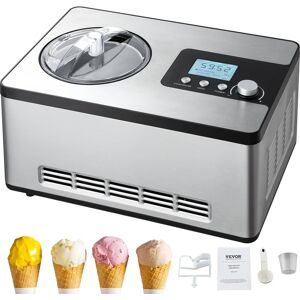 VEVOR - Automatic Ice Cream Maker with Built-in Compressor, 2 Quart No Pre-freezing Fruit Yogurt Machine - Black VEVOR - Automatic Ice Cream Maker with Built-in Compressor, 2 Quart No Pre-freezing Fruit Yogurt Machine - Black