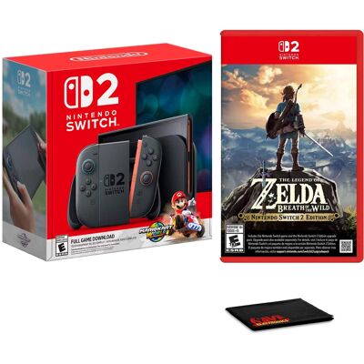 Nintendo Bundle - Switch 2 Console with Mario Kart World and The Legend of Zelda: Breath of the Wild Nintendo Bundle - Switch 2 Console with Mario Kart World and The Legend of Zelda: Breath of the Wild