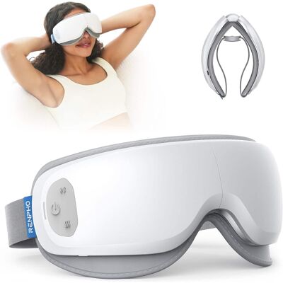 Renpho - Eye Massager with Heat, Ultra-Quiet Lightweight Eye Mask for Migraines & Dry Eyes, Relax Reduce Strain Improve Sleep - White Renpho - Eye Massager with Heat, Ultra-Quiet Lightweight Eye Mask for Migraines & Dry Eyes, Relax Reduce Strain Improve Sleep - White