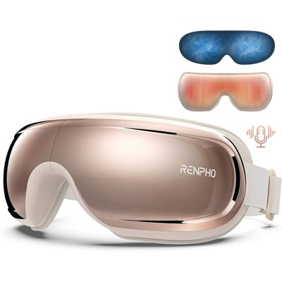 Renpho - Eye Massager with Heat and Cooling Voice Control, Migraine Relief Eye Mask for Migraines, Eye Care Reduce Dry Eyes - Rose Gold Renpho - Eye Massager with Heat and Cooling Voice Control, Migraine Relief Eye Mask for Migraines, Eye Care Reduce Dry Eyes - Rose Gold