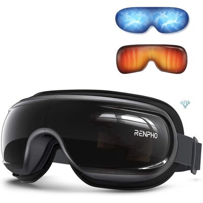 Renpho - Eye Massager with Heat and Cooling Voice Control, Migraine Relief Eye Mask for Migraines, Eye Care Reduce Dry Eyes - Black Renpho - Eye Massager with Heat and Cooling Voice Control, Migraine Relief Eye Mask for Migraines, Eye Care Reduce Dry Eyes - Black