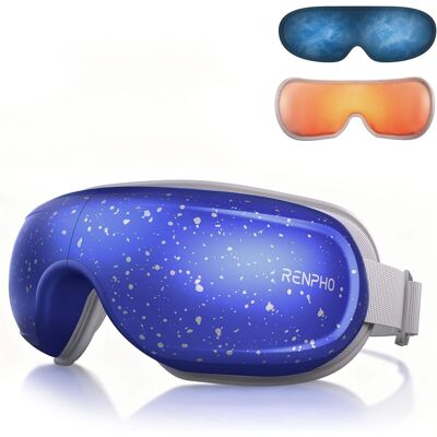Renpho - Eye Massager with Heat and Cooling Voice Control, Migraine Relief Eye Mask for Migraines, Eye Care Reduce Dry Eyes - Blue Renpho - Eye Massager with Heat and Cooling Voice Control, Migraine Relief Eye Mask for Migraines, Eye Care Reduce Dry Eyes - Blue