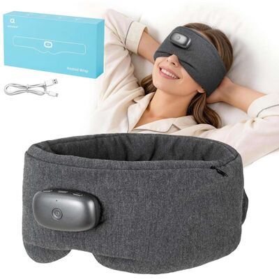 Arboleaf - Heated Eye Mask for Dry Eyes, Cordless Warm Compress Wrap with Bluetooth Music, 3 Heat Modes - Black Arboleaf - Heated Eye Mask for Dry Eyes, Cordless Warm Compress Wrap with Bluetooth Music, 3 Heat Modes - Black