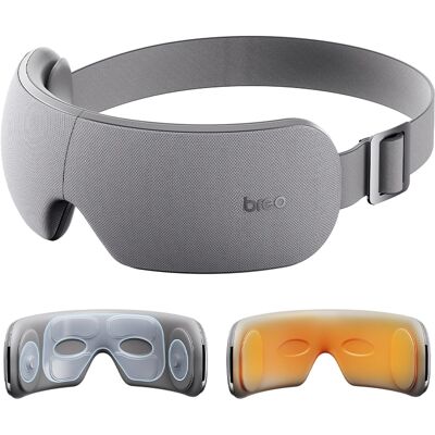 BREO - Eye Massager with Heat & Music, Smart Sleep Eye Mask with 7 Modes for Relaxation, Birthday Gifts for Women Men Her - Gray BREO - Eye Massager with Heat & Music, Smart Sleep Eye Mask with 7 Modes for Relaxation, Birthday Gifts for Women Men Her - Gray